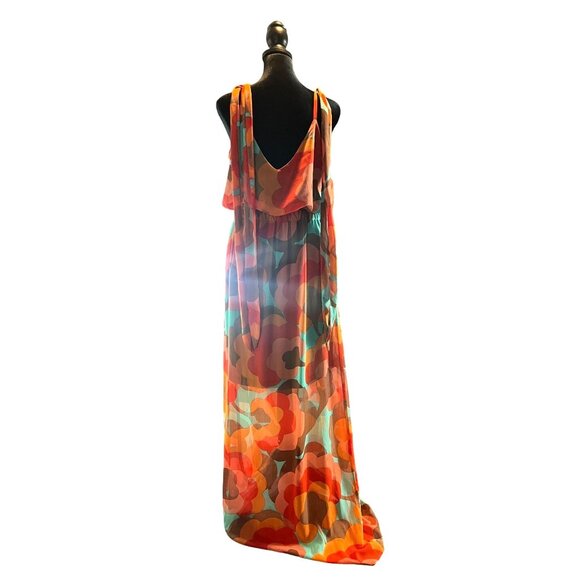 Judith March Floral Maxi Dress Multicolor Boho Chic L Fall Colors - Picture 3 of 7